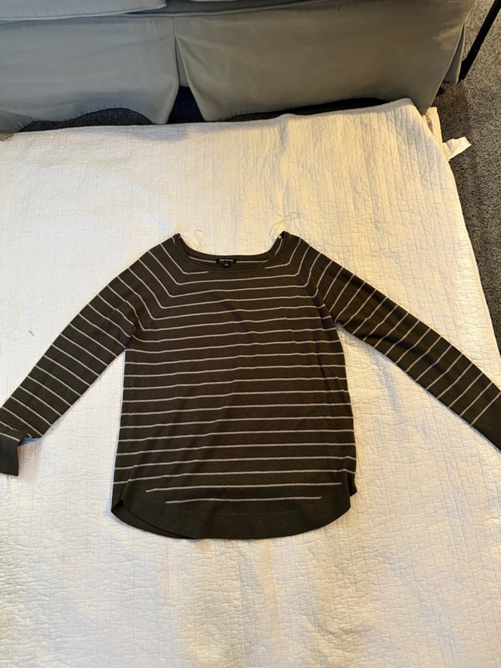 Pink Clover Olive Striped Long Sleeve Tee